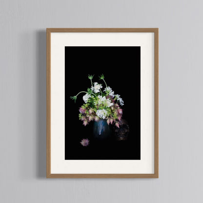 Floral Photography | Still Life with Flower Bouquet and Skull