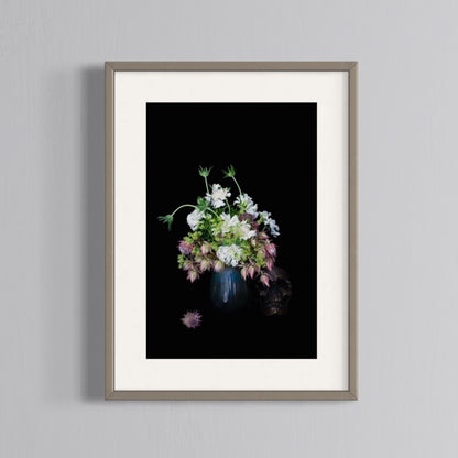 Floral Photography | Still Life with Flower Bouquet and Skull