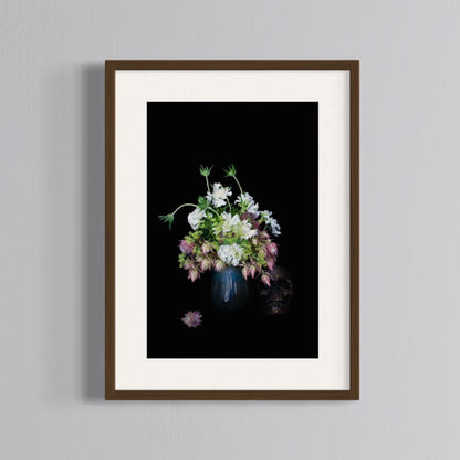 Floral Photography | Still Life with Flower Bouquet and Skull