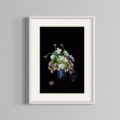 Floral Photography | Still Life with Flower Bouquet and Skull